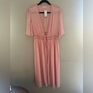 NWT Duster, Beach Coverup, Cardigan.  Pretty Peach, Medium, vacation vibes